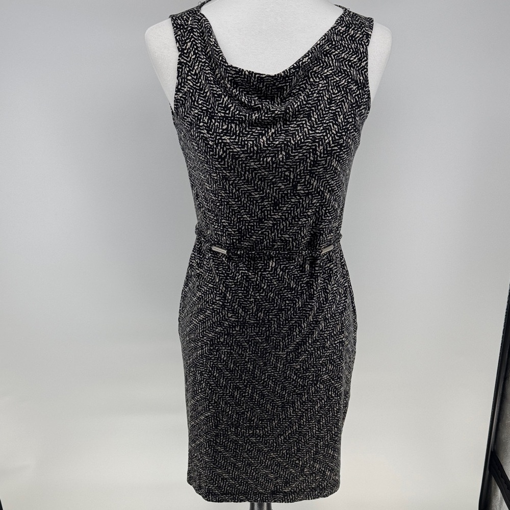 Ann Taylor Chevron Sleeveless Stretch Women's Dress Petite Small